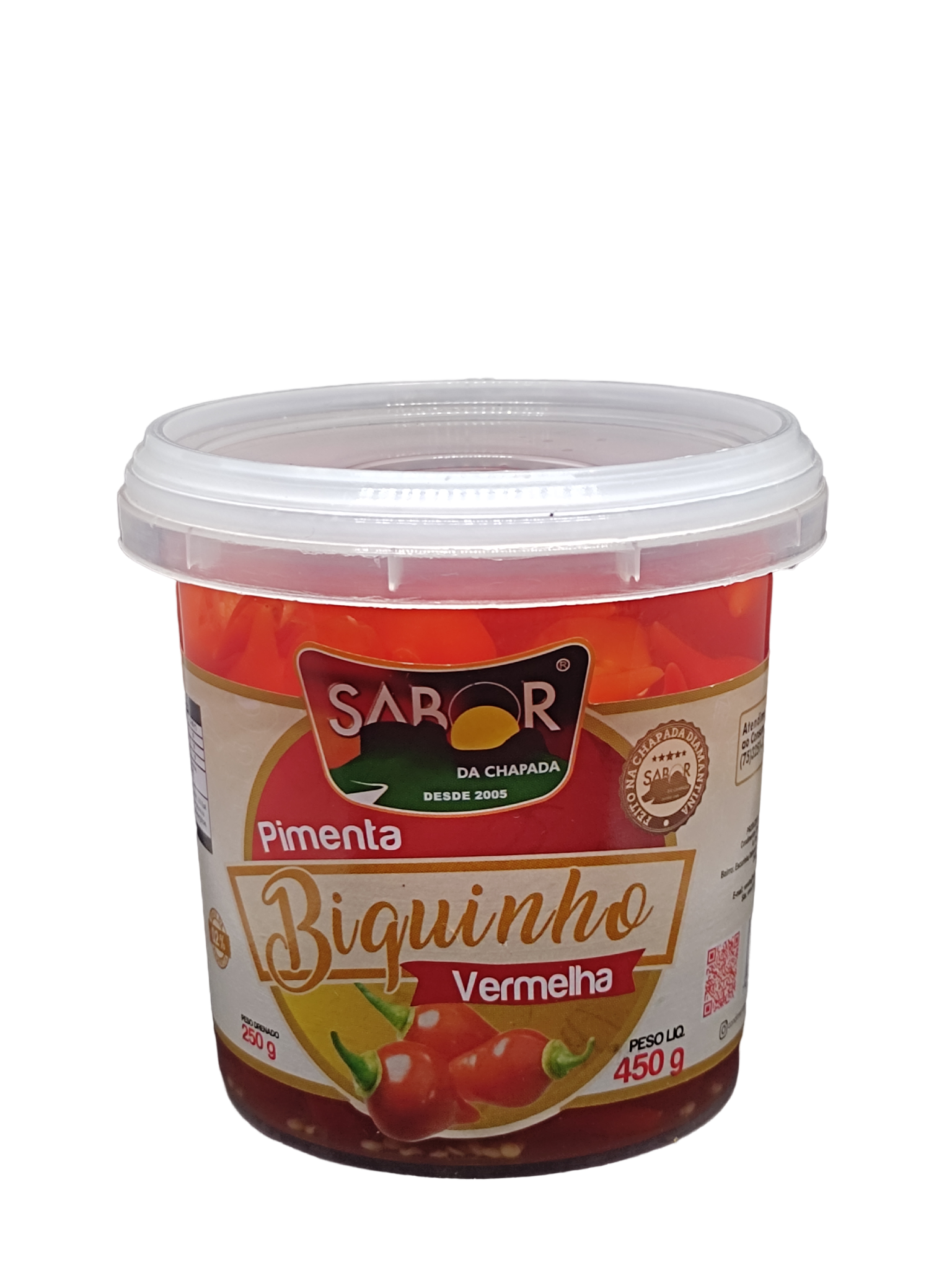 PIMENTA BIQUINHO VERMELHA 250 G (CONSERVA)