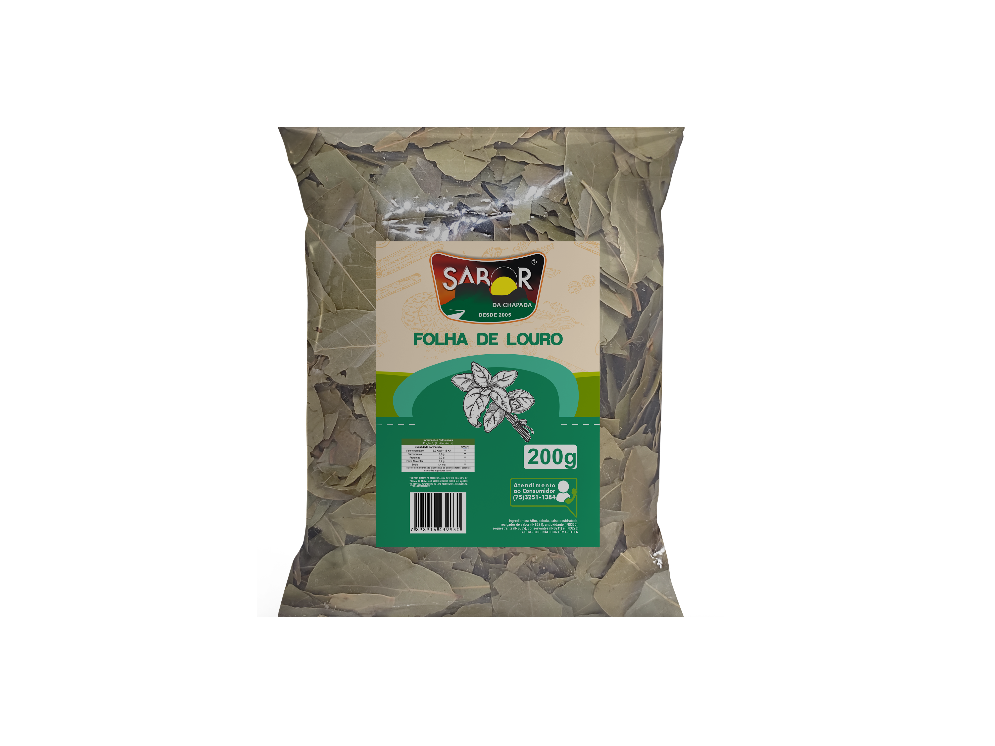 FOLHA DE LOURO  200 G 